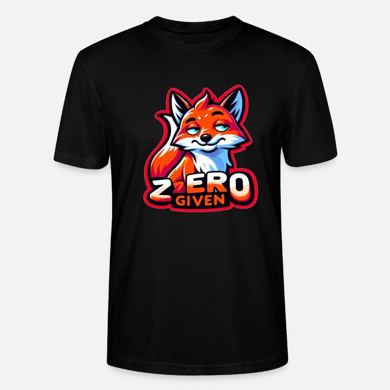 Zero Given - Fox Illustration - Stanley/Stella CRAFTER Unisex Organic T-Shirt - black