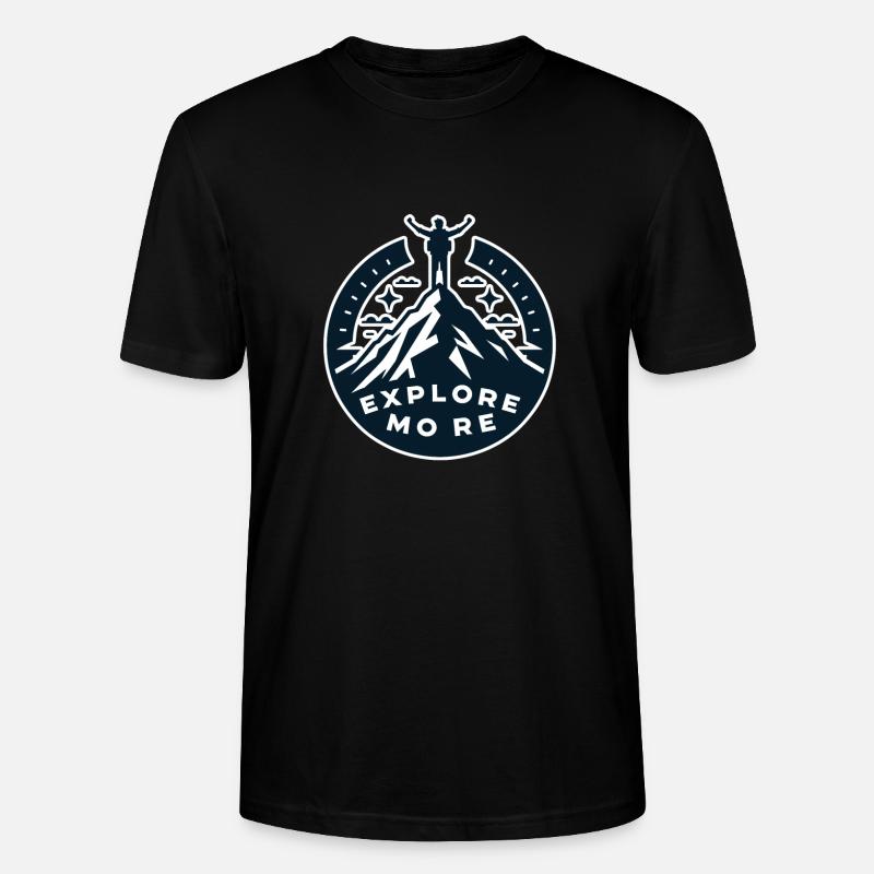 Explore more - Wanderer - Stanley/Stella CRAFTER Unisex Organic T-Shirt - black