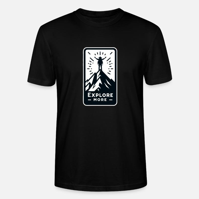 Explore more - Wanderer - Stanley/Stella CRAFTER Unisex Organic T-Shirt - black