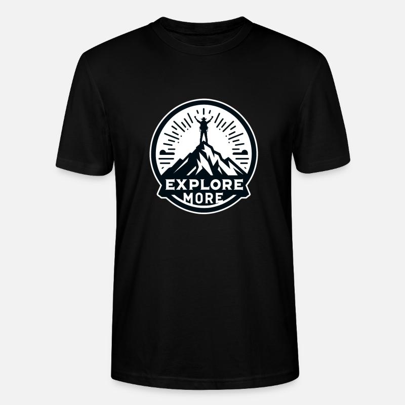 Explore more - Wanderer - Stanley/Stella CRAFTER Unisex Organic T-Shirt - black