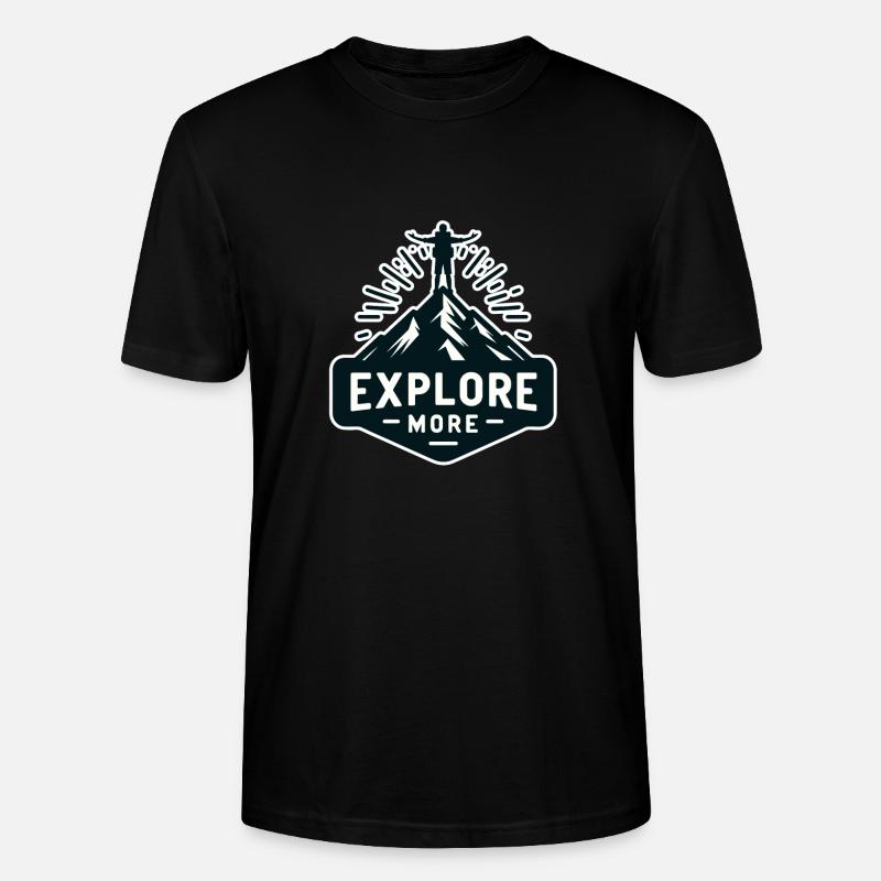 Explore more - Wanderer - Stanley/Stella CRAFTER Unisex Organic T-Shirt - black