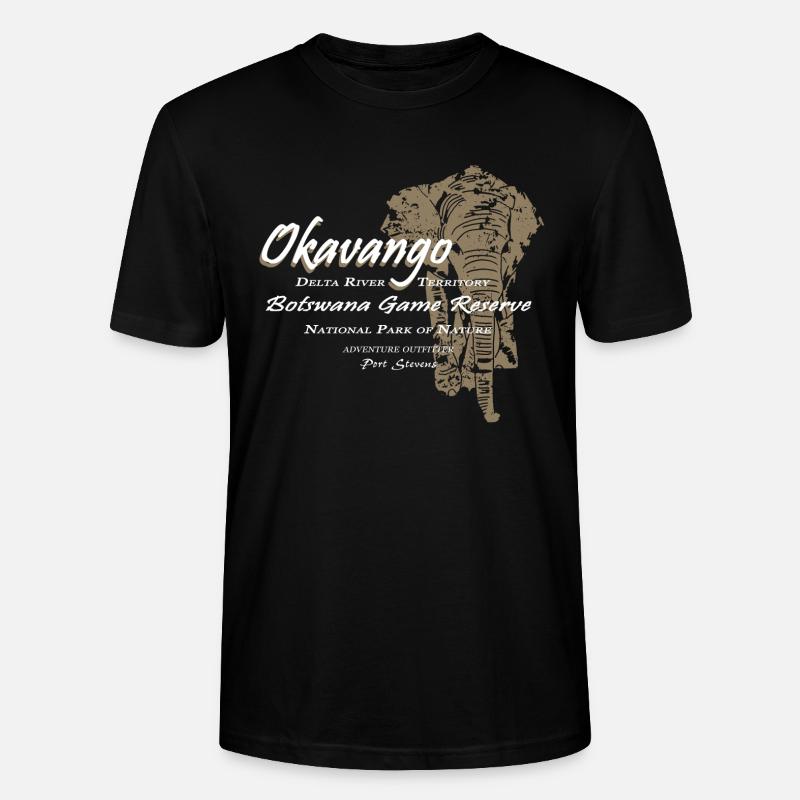 Okavango Elefant - Stanley/Stella Unisex Bio-T-Shirt CRAFTER - Schwarz