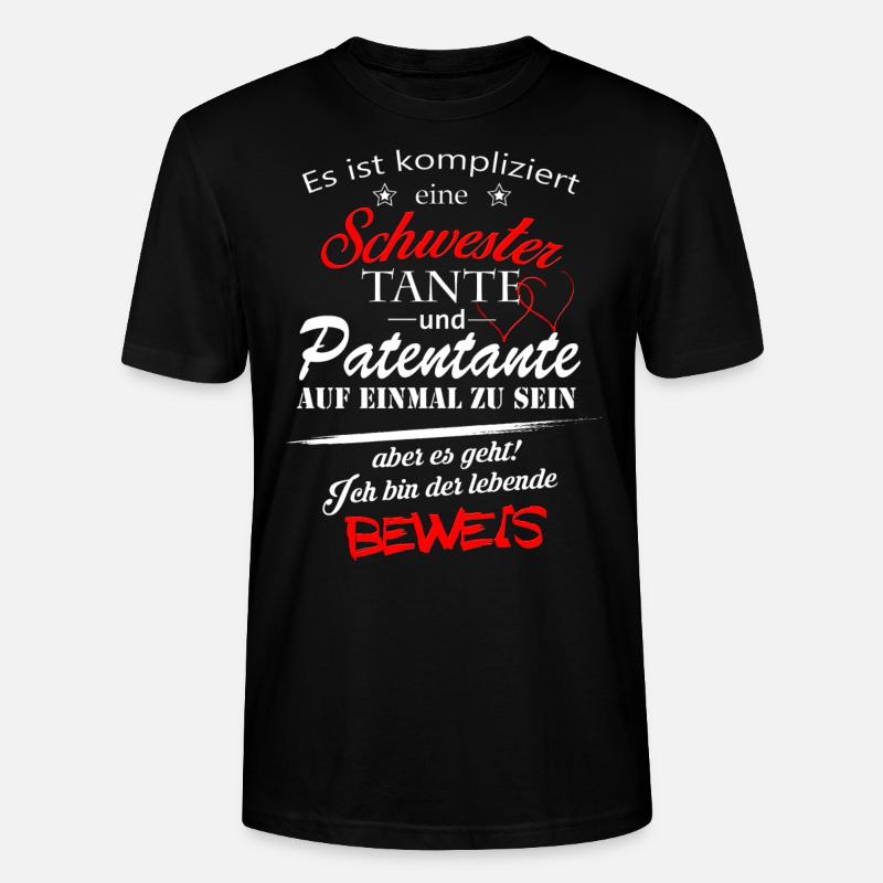 SChwester lebender Beweis - Stanley/Stella Unisex Bio-T-Shirt CRAFTER - Schwarz