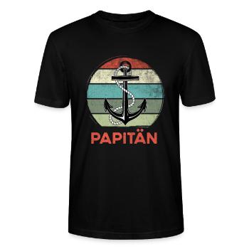 Papitän - Stanley/Stella Unisex Bio-T-Shirt CRAFTER - Schwarz - Vorne - Alina (178cm) & Michal (187cm)
