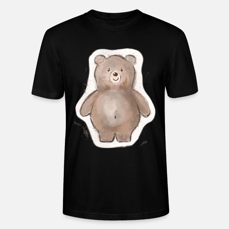 Dicker Bär - Stanley/Stella Unisex Bio-T-Shirt CRAFTER - Schwarz