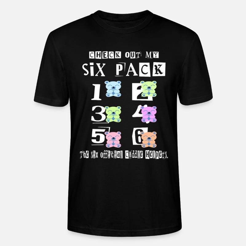 Teddy Kuschel Six Pack - Stanley/Stella Unisex Bio-T-Shirt CRAFTER - Schwarz