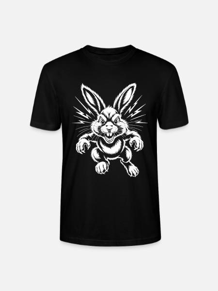Aggressive Rabbit - Stanley/Stella CRAFTER Unisex Organic T-Shirt - black