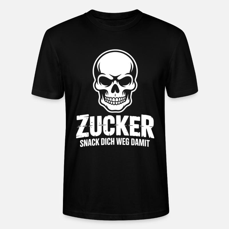 Conception de Snack Crâne de sucre - T-shirt bio CRAFTER Stanley Stella Unisexe - noir