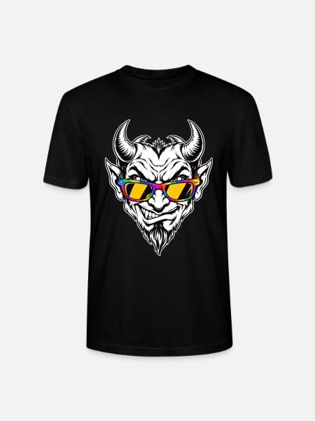 Dämon mit Brille - Stanley/Stella Unisex Bio-T-Shirt CRAFTER - Schwarz