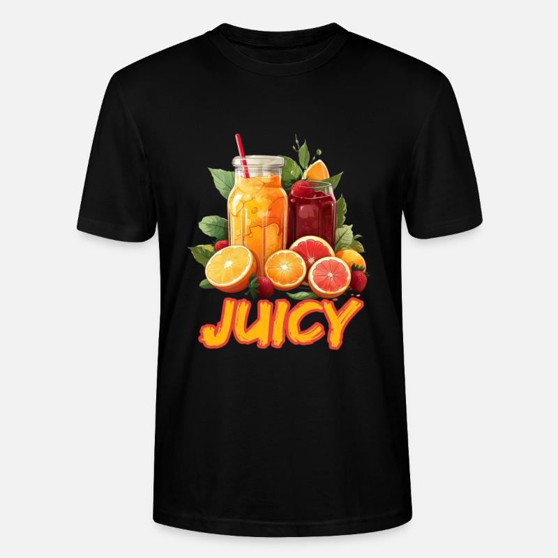 Frische Zitrusfrüchte Saftige Sommerfrüchte - Stanley/Stella Unisex Bio-T-Shirt CRAFTER - Schwarz