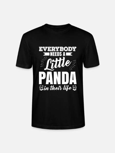 panda - Stanley/Stella CRAFTER Unisex Organic T-Shirt - black