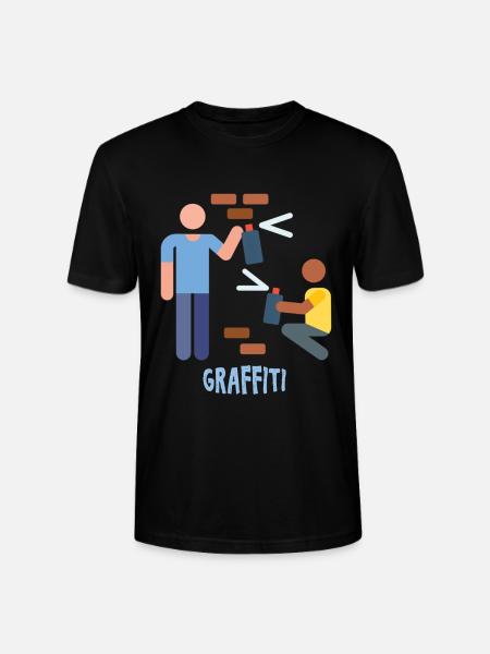 Graffitis - Graffitti - T-shirt bio CRAFTER Stanley Stella Unisexe - noir