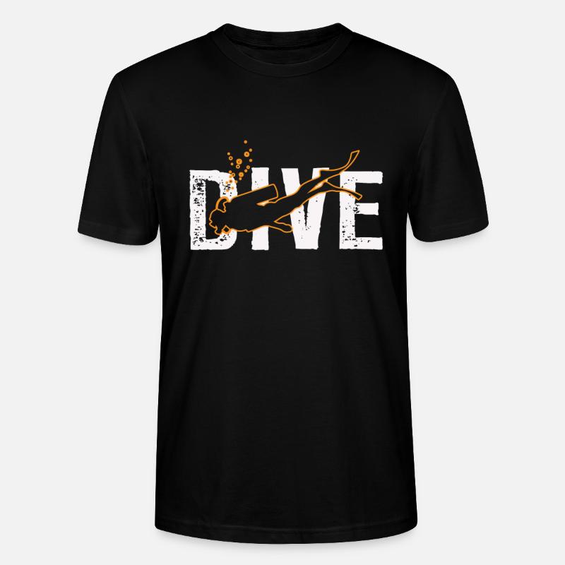 diving - Stanley/Stella CRAFTER Unisex Organic T-Shirt - black