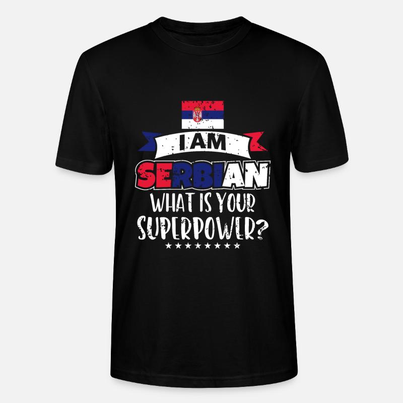 Serbie - T-shirt bio CRAFTER Stanley Stella Unisexe - noir