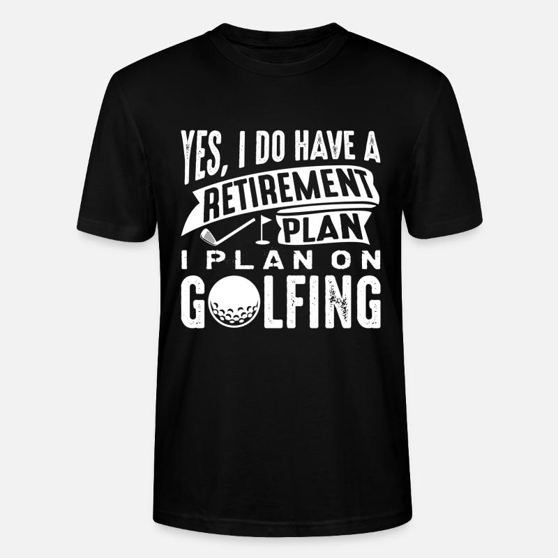Ruhestandsplan Golfen - Stanley/Stella Unisex Bio-T-Shirt CRAFTER - Schwarz