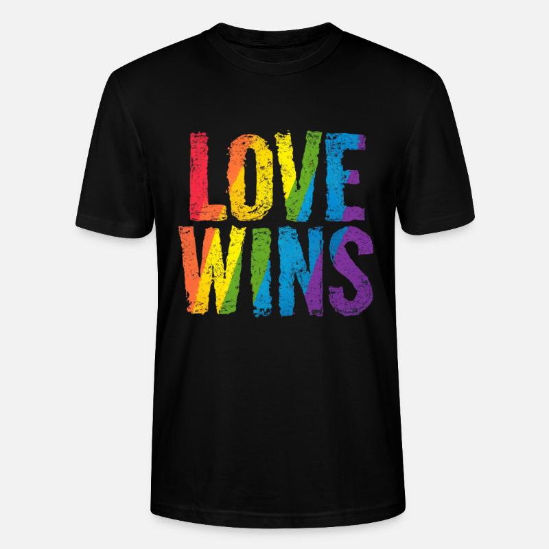 Love Wins | Pride Statement - Stanley/Stella Unisex Bio-T-Shirt CRAFTER - Schwarz