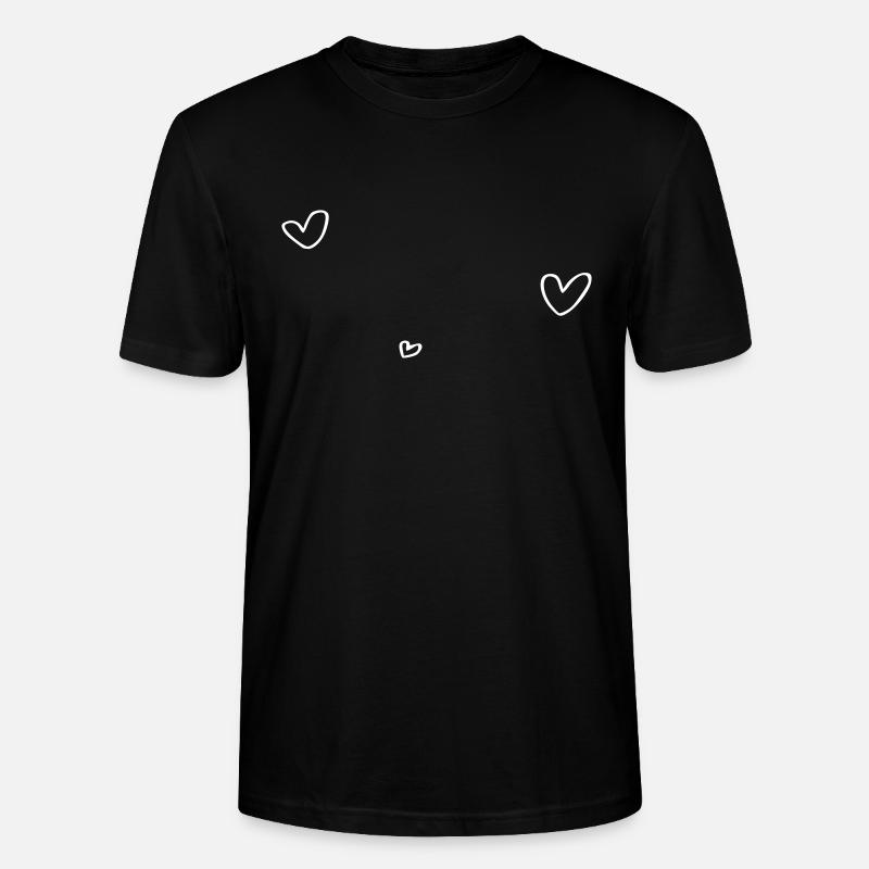 3 herzen - Stanley/Stella Unisex Bio-T-Shirt CRAFTER - Schwarz