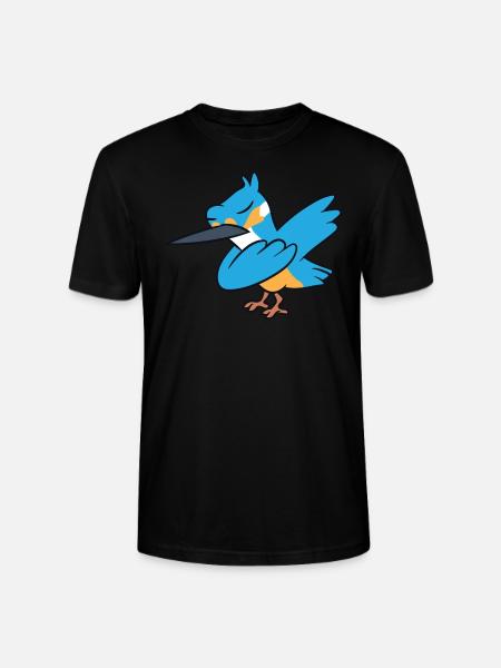 Kingfisher - Dab, dabbing, dancing - Stanley/Stella CRAFTER Unisex Organic T-Shirt - black