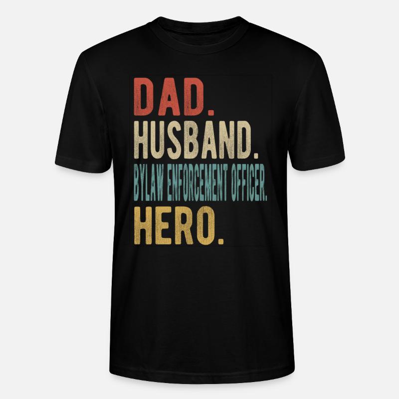 Strafverfolgungsbeamter Vater Ehemann Held - Stanley/Stella Unisex Bio-T-Shirt CRAFTER - Schwarz