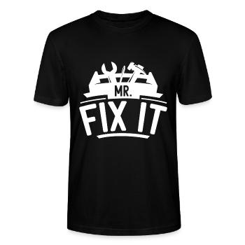 Mr Fix It - Stanley/Stella CRAFTER Unisex Organic T-Shirt - black - Front - Alina (178cm) & Michal (187cm)