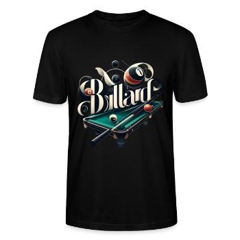 Billard heißt den Queue am Billardtisch beherrsche - Stanley/Stella Unisex Bio-T-Shirt CRAFTER - Schwarz - Vorne - Alina (178cm) & Michal (187cm)