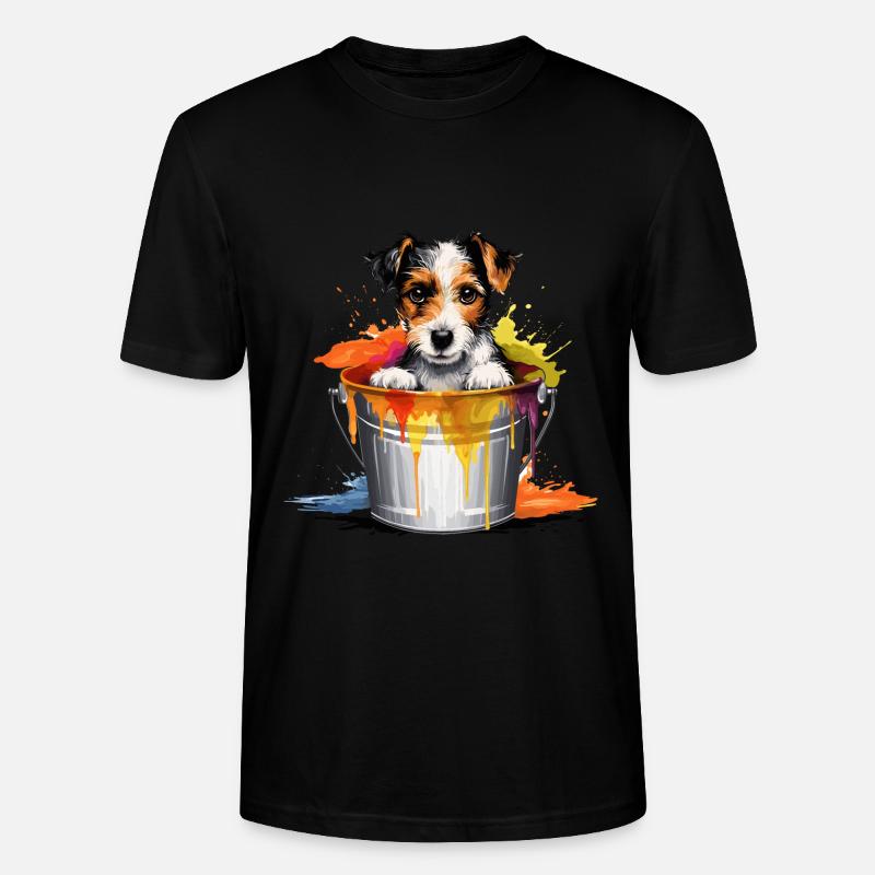 Foxterrier Hund Hunderasse - Stanley/Stella Unisex Bio-T-Shirt CRAFTER - Schwarz