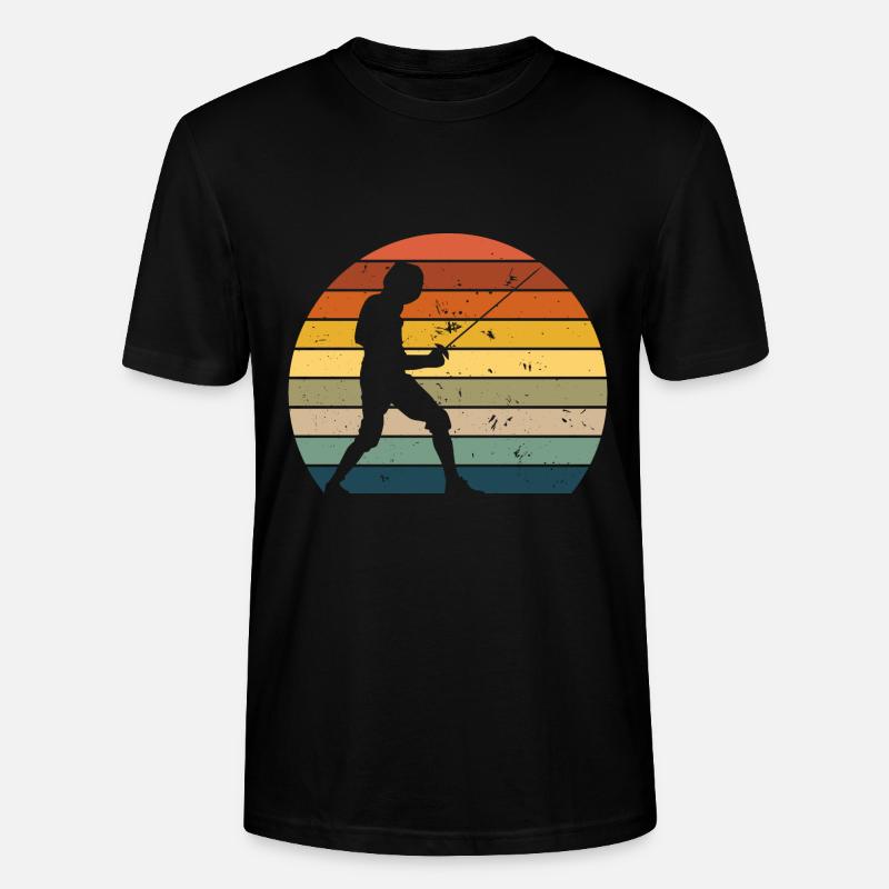 Retro-Zäune - Stanley/Stella Unisex Bio-T-Shirt CRAFTER - Schwarz