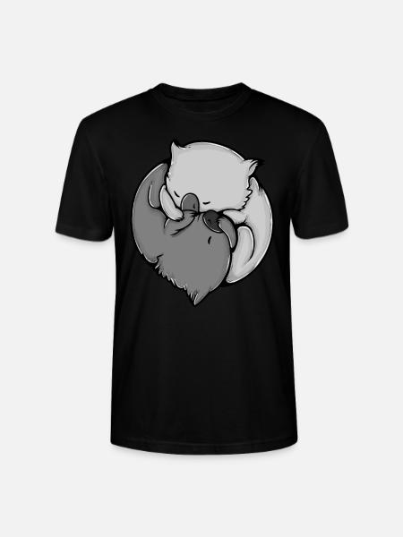 Wombat Yin Yang - Stanley/Stella CRAFTER Unisex Organic T-Shirt - black
