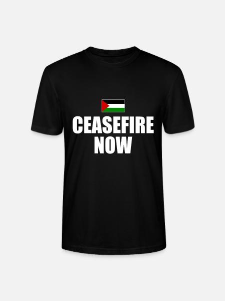 ceasefire now - Stanley/Stella CRAFTER Unisex Organic T-Shirt - black