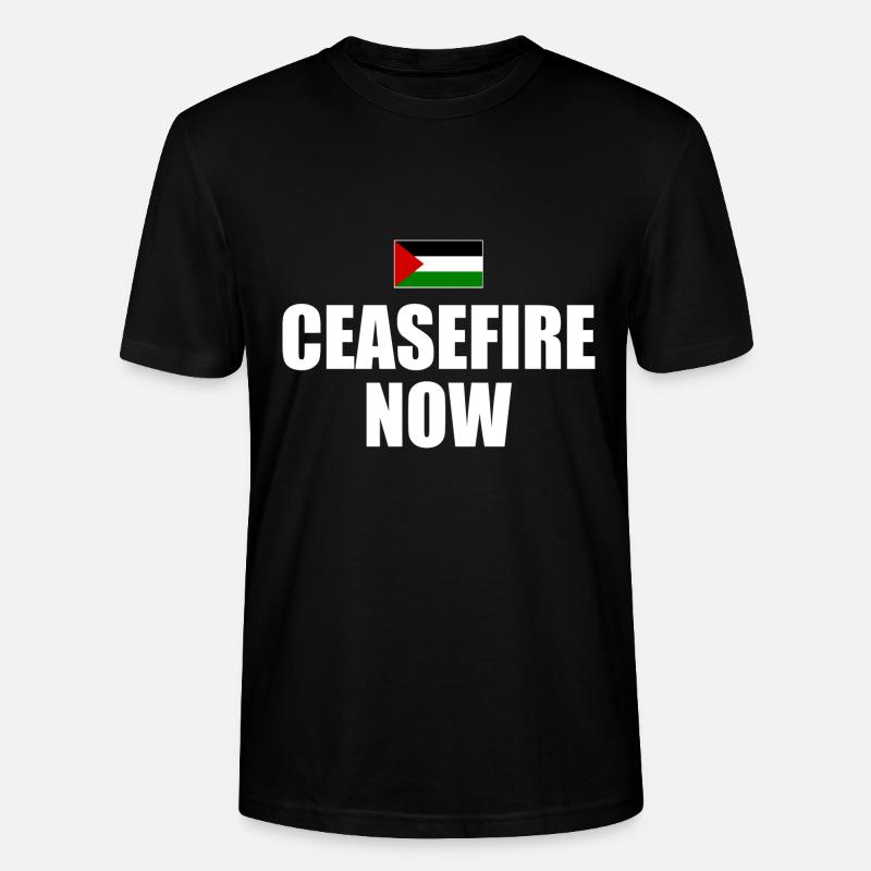 ceasefire now - T-shirt bio CRAFTER Stanley Stella Unisexe - noir