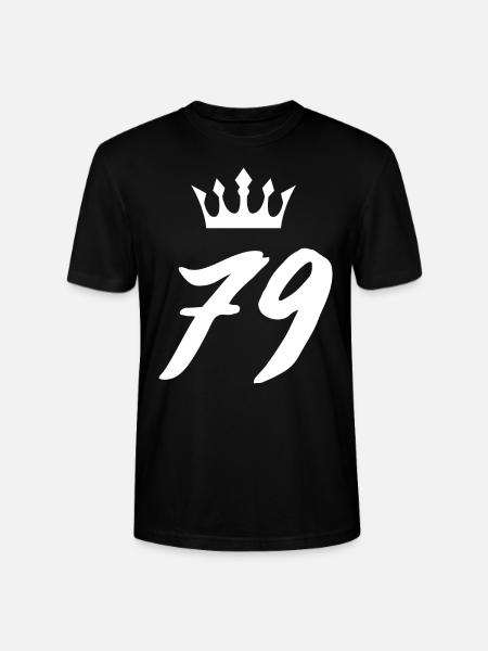 79 Number crown - Stanley/Stella CRAFTER Unisex Organic T-Shirt - black