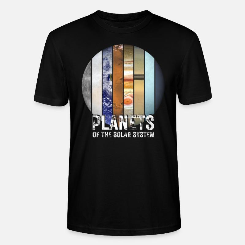 Planètes du système solaire - T-shirt bio CRAFTER Stanley Stella Unisexe - noir