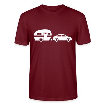 Caravane - T-shirt bio CRAFTER Stanley Stella Unisexe - bordeaux - Devant - Alina (178cm) & Michal (187cm)