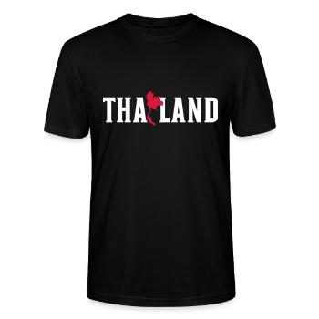 Thailand - Stanley/Stella Unisex Bio-T-Shirt CRAFTER - Schwarz - Vorne - Alina (178cm) & Michal (187cm)