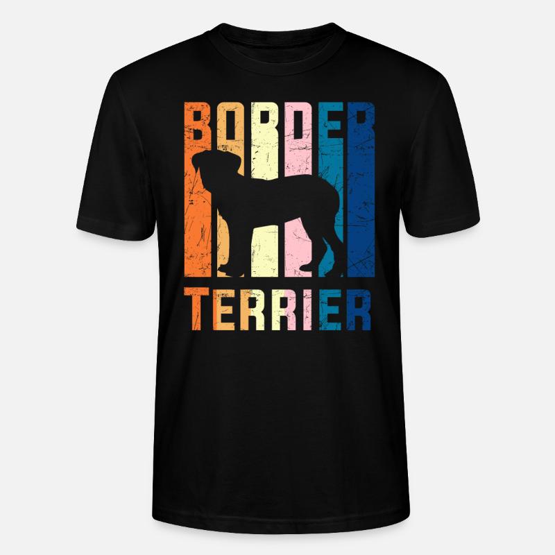 Border Terrier - Stanley/Stella Unisex Bio-T-Shirt CRAFTER - Schwarz