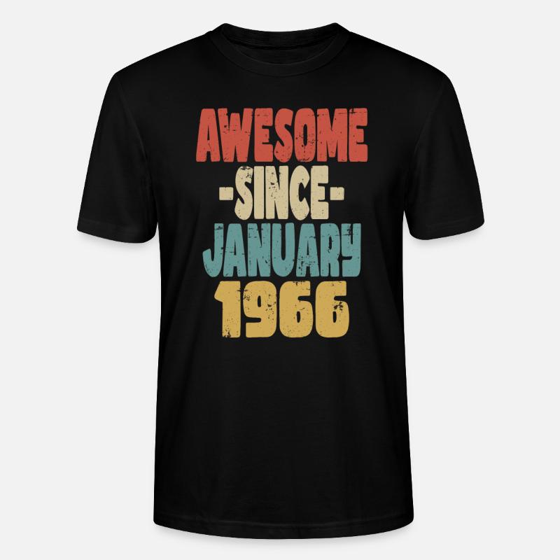 Fantastischer Januar 1958 - Stanley/Stella Unisex Bio-T-Shirt CRAFTER - Schwarz