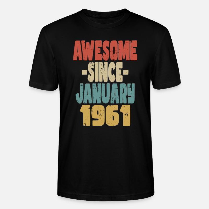 Fantastischer Januar 1961 - Stanley/Stella Unisex Bio-T-Shirt CRAFTER - Schwarz