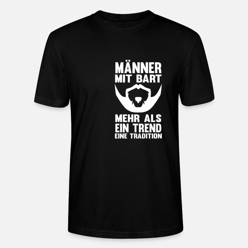 Bärtig Bartträger Bart - Stanley/Stella Unisex Bio-T-Shirt CRAFTER - Schwarz