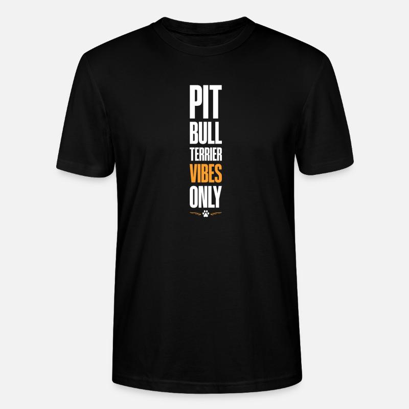 Pitbull Terrier Vibes Only - Stanley/Stella Unisex Bio-T-Shirt CRAFTER - Schwarz