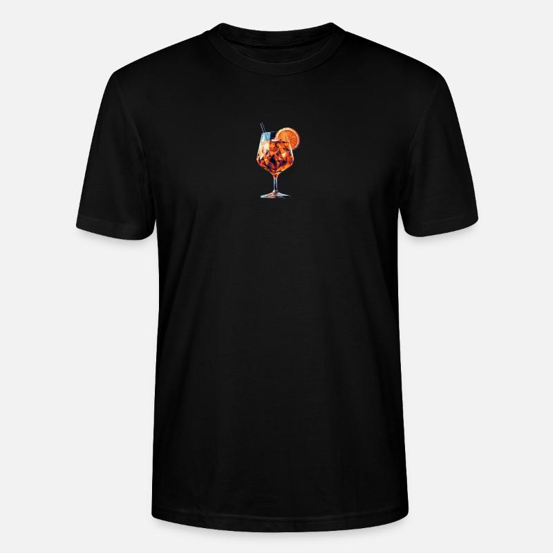 Ein sommerlicher Drink im Polygon-Stil - Stanley/Stella Unisex Bio-T-Shirt CRAFTER - Schwarz
