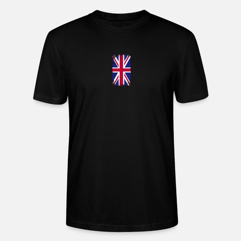 Grunge Union Jack Splash - Stanley/Stella CRAFTER Unisex Organic T-Shirt - black