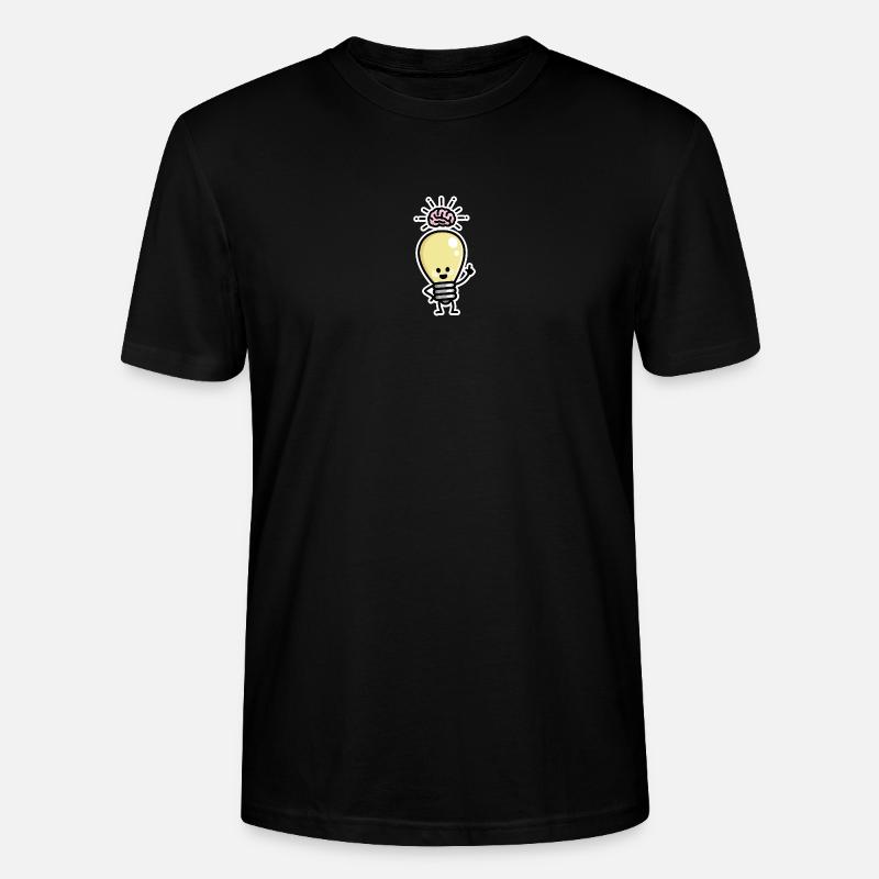 Light Bulb Idea Brains Creative Genius Creativity - Stanley/Stella CRAFTER Unisex Organic T-Shirt - black