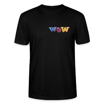 WOW - Stanley/Stella CRAFTER Unisex Organic T-Shirt - black - Front - Alina (178cm) & Michal (187cm)