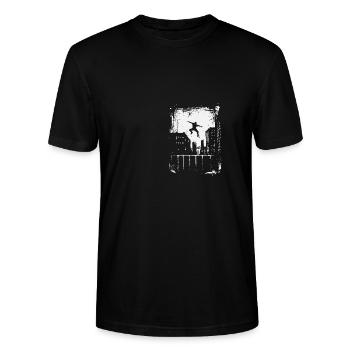 Conception de parkour Urban Ninja - T-shirt bio CRAFTER Stanley Stella Unisexe - noir - Devant - Alina (178cm) & Michal (187cm)