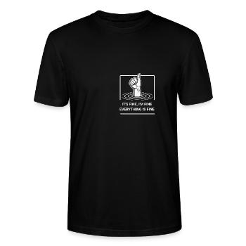 Es Ist In Ordnung, Mir Geht Es Gut, Alles Ist Gut - Stanley/Stella Unisex Bio-T-Shirt CRAFTER - Schwarz - Vorne - Alina (178cm) & Michal (187cm)