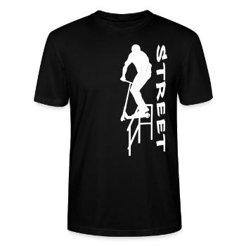 Street 4 - T-shirt bio CRAFTER Stanley Stella Unisexe - noir - Devant - Alina (178cm) & Michal (187cm)