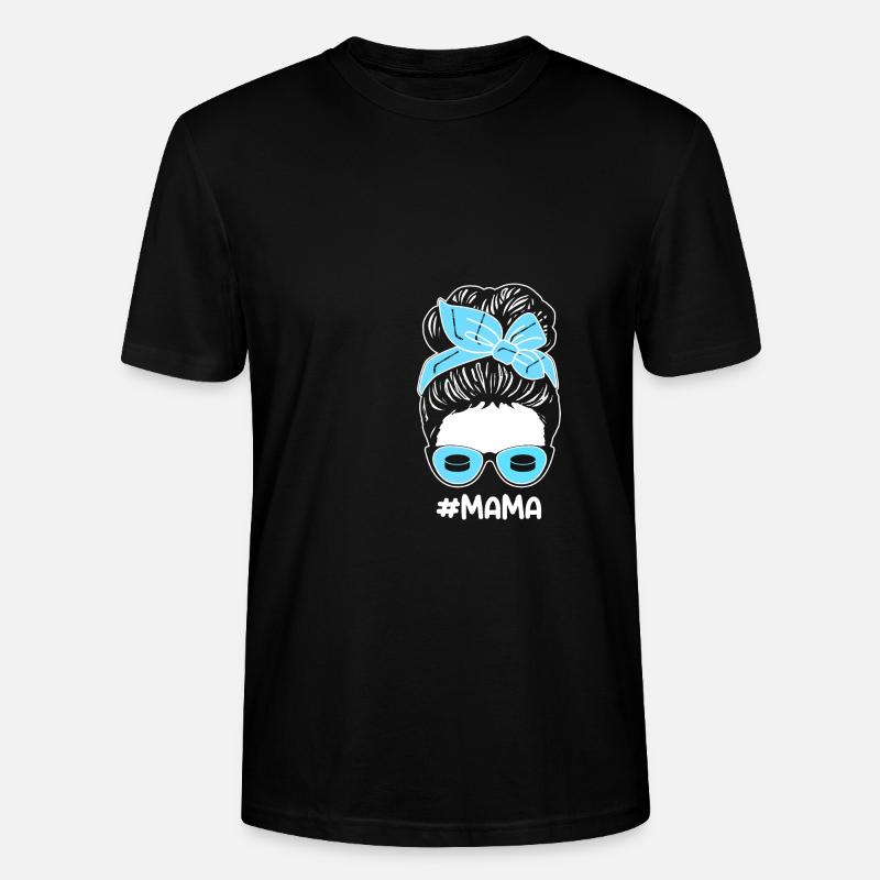 Eishockeyspieler Mama Mutter Eishockey - Stanley/Stella Unisex Bio-T-Shirt CRAFTER - Schwarz