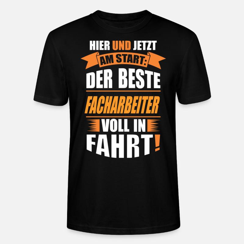 FACHARBEITER - Stanley/Stella Unisex Bio-T-Shirt CRAFTER - Schwarz