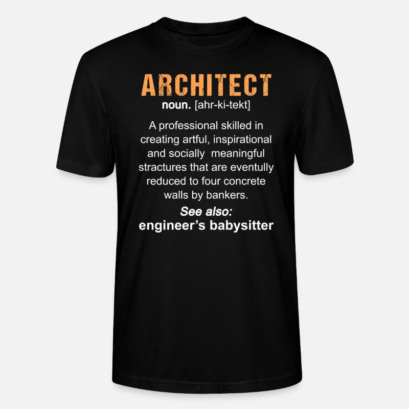 Architecte - T-shirt bio CRAFTER Stanley Stella Unisexe - noir