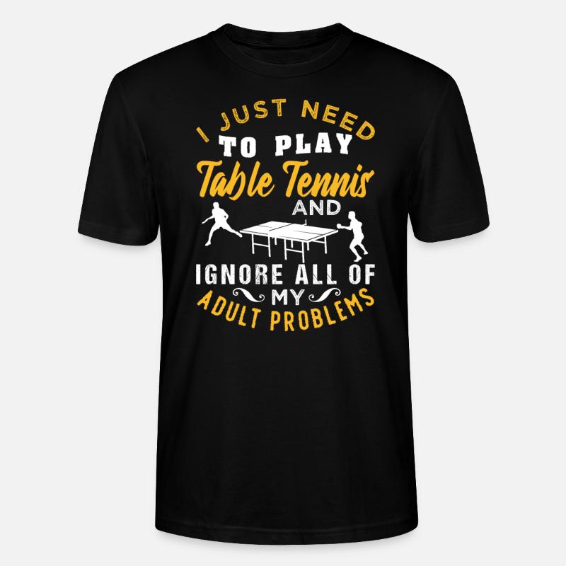 Tennis de table - T-shirt bio CRAFTER Stanley Stella Unisexe - noir